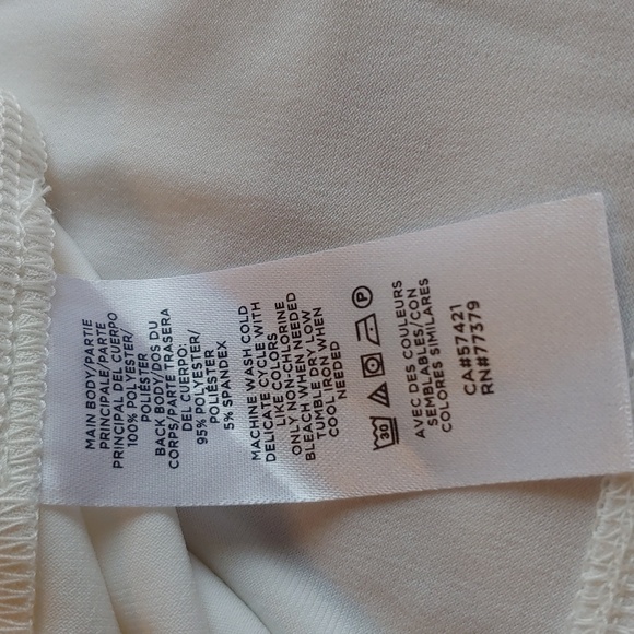 Ann Taylor Mixed Media Cream Ruffle Shell Top in Women's XL - Picture 15 of 17